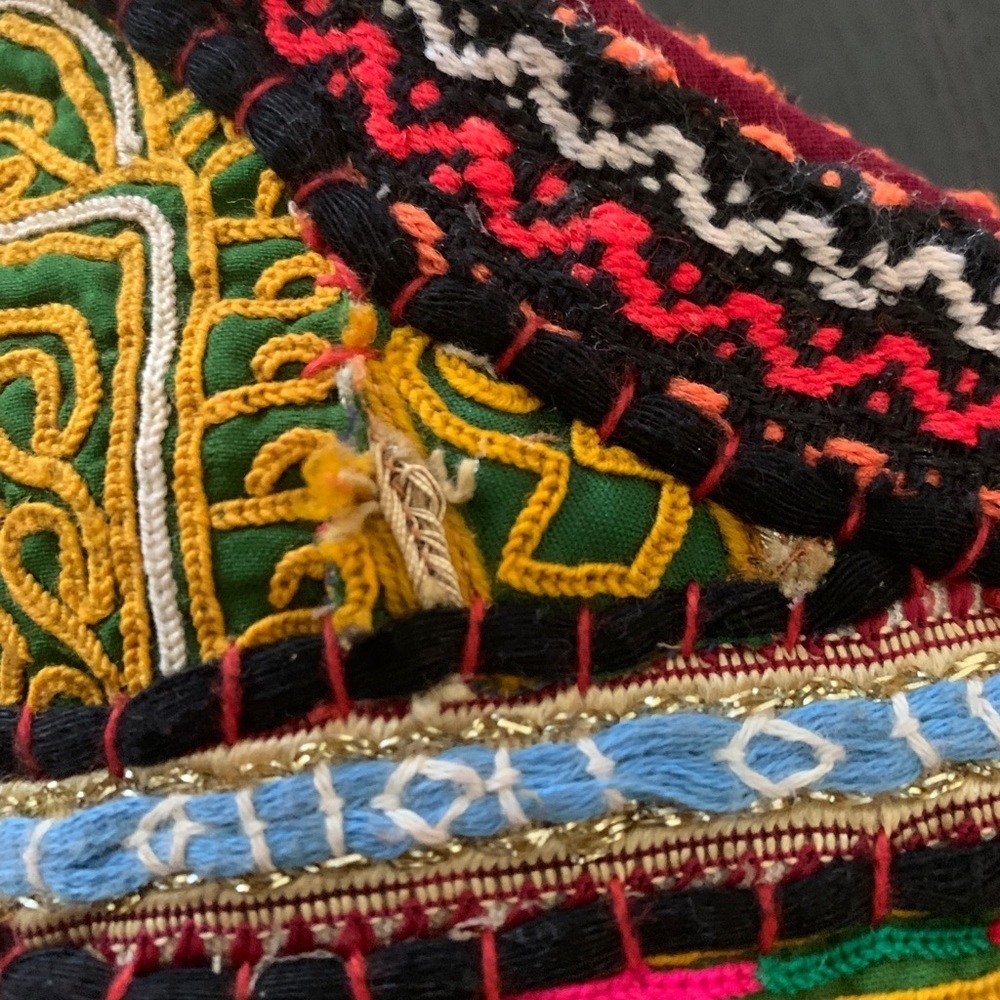 Embroidered Boho Indian Colorful Bag 20.4 Inch x 12.5 Inch Approx. - Picture 8 of 14